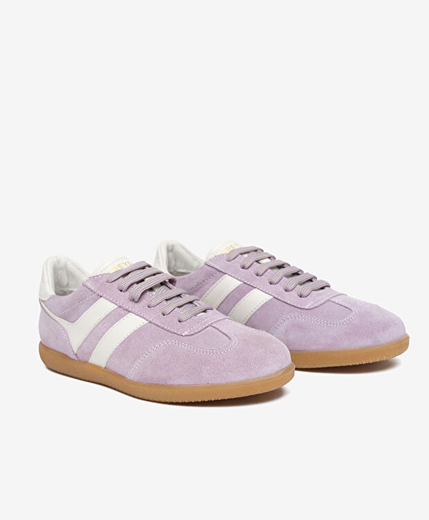 Kadın Lila Süet Hakiki Deri Sneaker Ayakkabı - 3