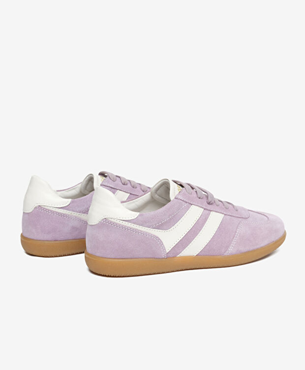 Kadın Lila Süet Hakiki Deri Sneaker Ayakkabı - 4