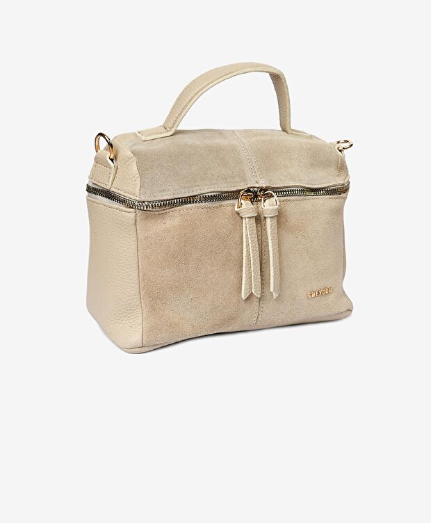 Kadın Bej İki Bölmeli Omuz Çantası - 2