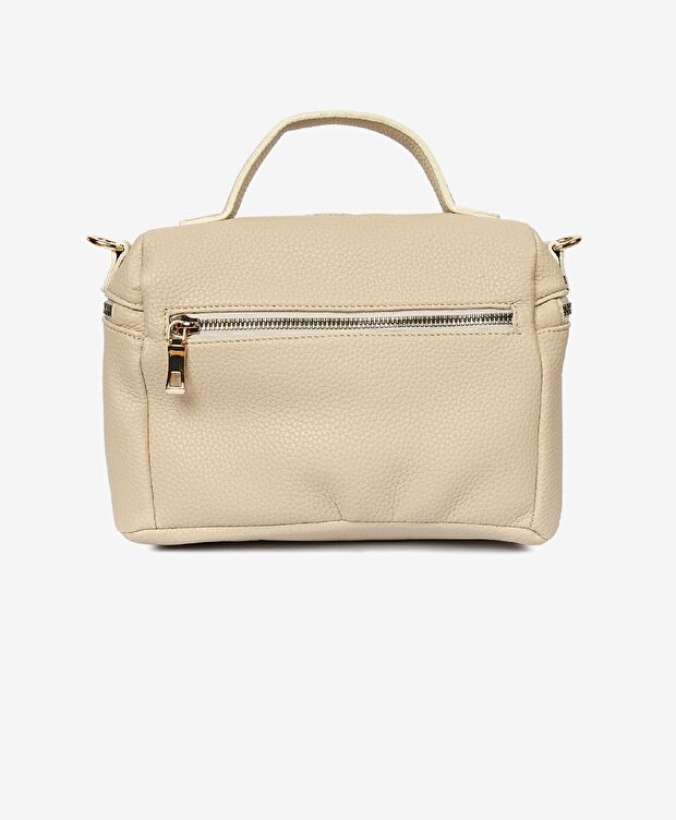 Kadın Bej İki Bölmeli Omuz Çantası - 4