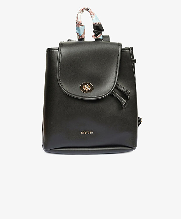 Kadın Siyah Tek Bölmeli Sırt Çantası - 1