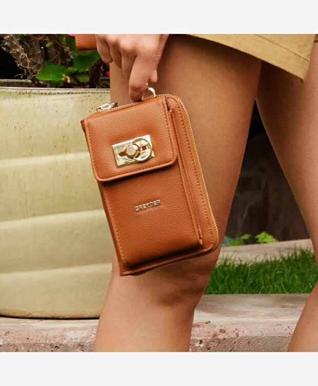 Kadın Taba Tokalı Çapraz Çanta - 8