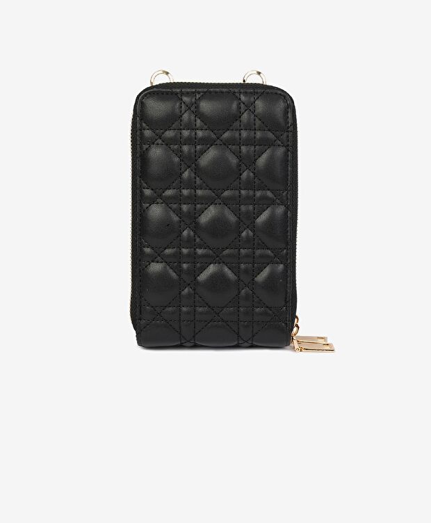 Kadın Siyah İki Bölmeli Çapraz Çanta - 4