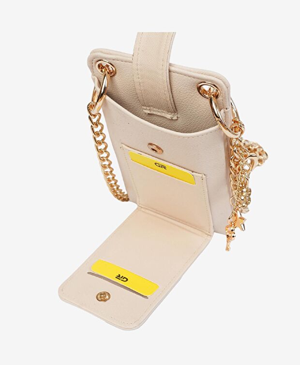 Kadın Siyah Çıtçıtlı Çapraz Çanta - 5