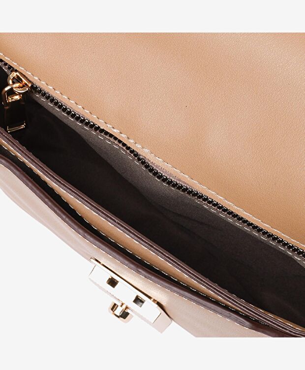 Kadın Vizon Tokalı Omuz Çantası - 5