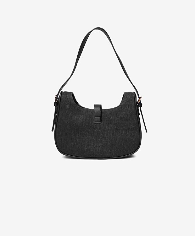 Kadın Siyah Tek Bölmeli Kol Çantası - 4