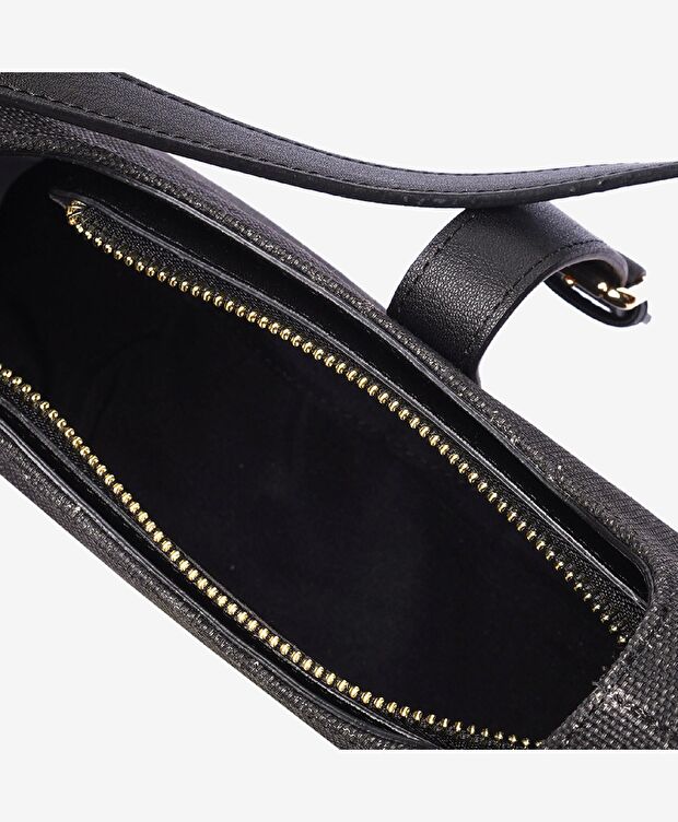 Kadın Siyah Tek Bölmeli Kol Çantası - 5