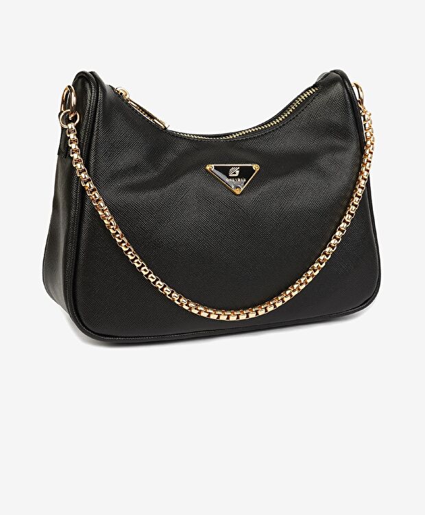 Kadın Siyah Tek Bölmeli Kol Çantası - 2