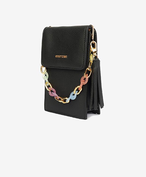 Kadın Siyah Tek Bölmeli Çapraz Çanta - 3