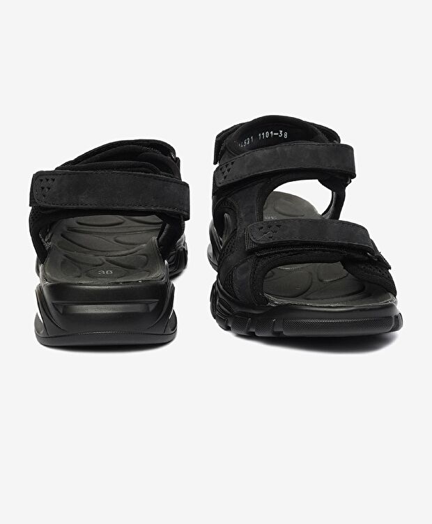 Kadın Siyah Hakiki Deri Sandalet - 7