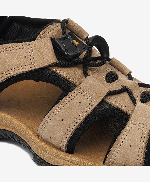 Kadın Vizon Hakiki Deri Sandalet - 5