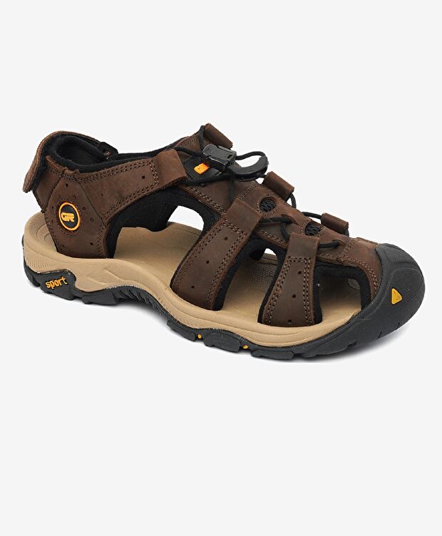 Kadın Kahverengi Hakiki Deri Sandalet - 2