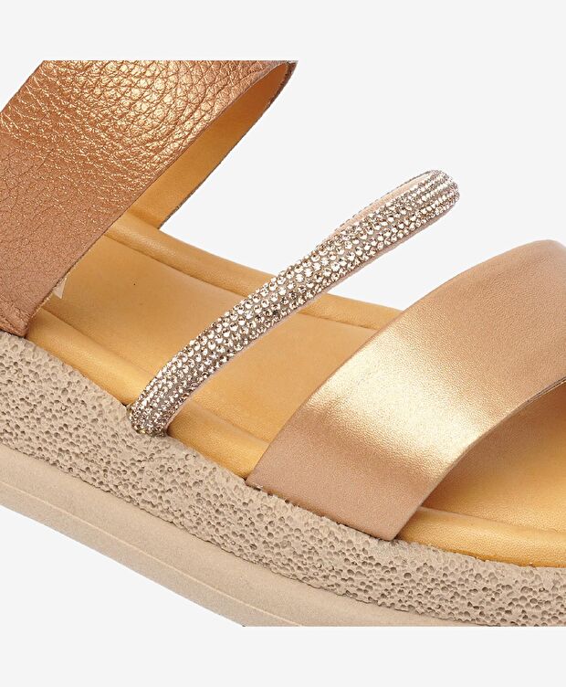 Kadın Bakır Hakiki Deri Sandalet - 5