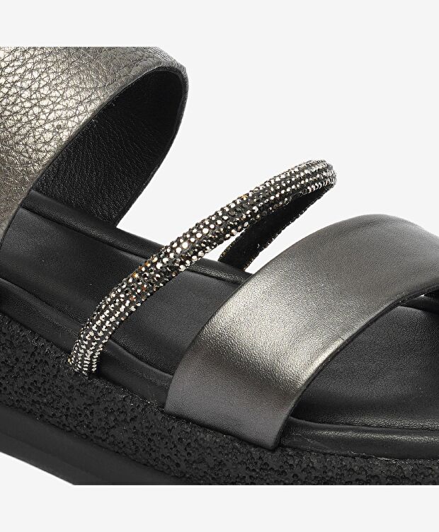 Kadın Çelik Hakiki Deri Sandalet - 5