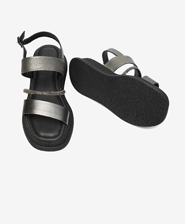 Kadın Çelik Hakiki Deri Sandalet - 6