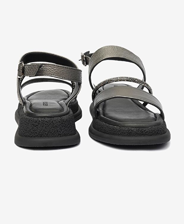 Kadın Çelik Hakiki Deri Sandalet - 7