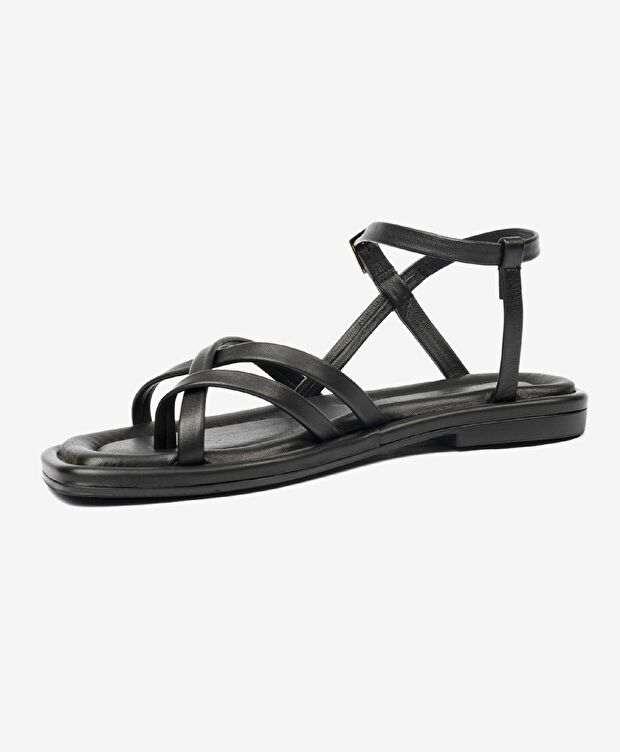 Kadın Siyah Hakiki Deri Sandalet - 3