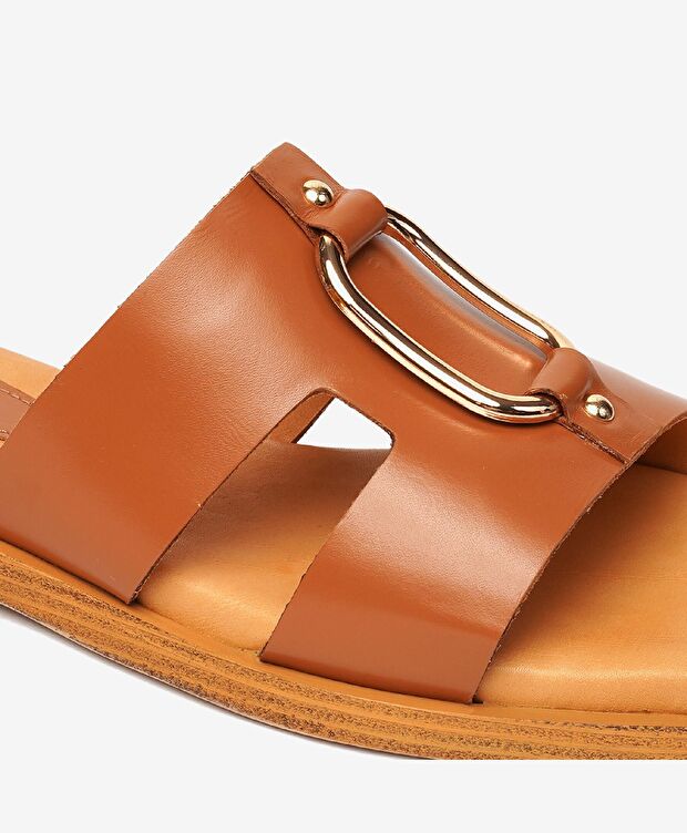 Kadın Taba Hakiki Deri Terlik - 5