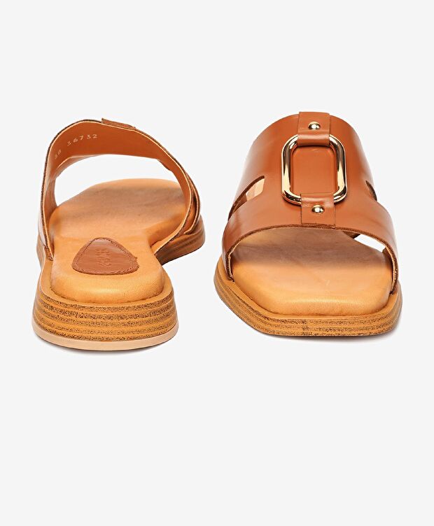 Kadın Taba Hakiki Deri Terlik - 7