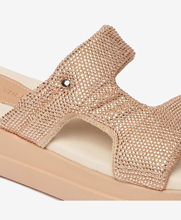 Kadın Krem Hakiki Deri Terlik - 5