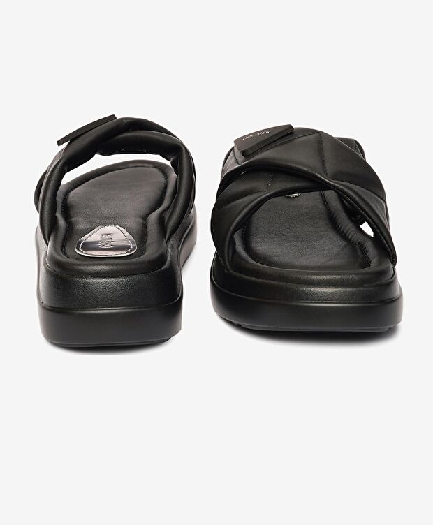 Kadın Siyah Hakiki Deri Terlik - 7