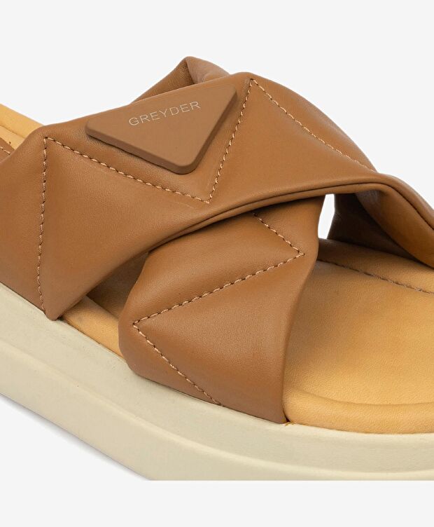 Kadın Taba Hakiki Deri Terlik - 5