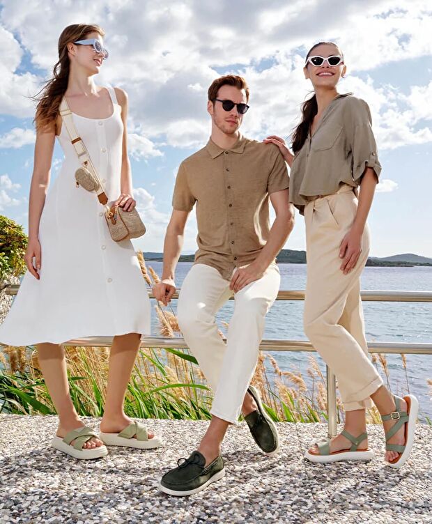 Kadın Yeşil Hakiki Deri Terlik - 9