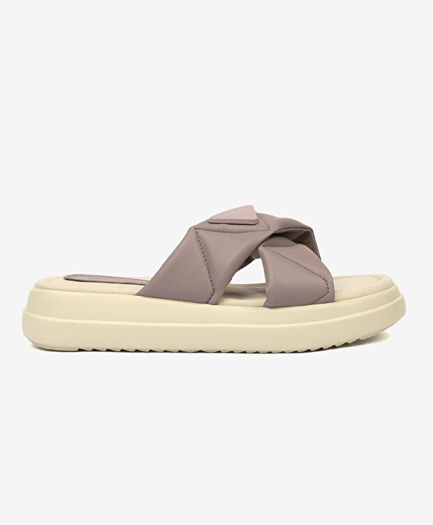 Kadın Lila Hakiki Deri Terlik - 1