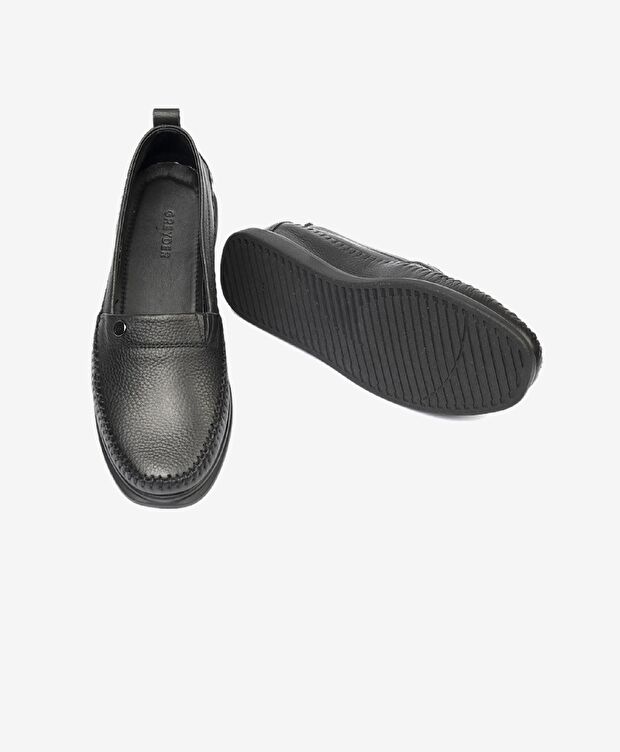 Kadın Siyah Hakiki Deri Casual Ayakkabı - 6