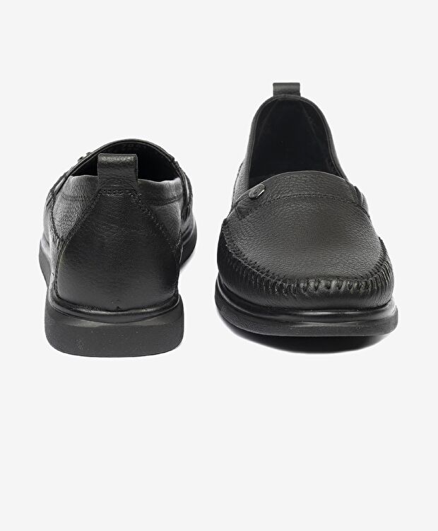 Kadın Siyah Hakiki Deri Casual Ayakkabı - 7