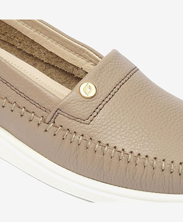 Kadın Vizon Hakiki Deri Casual Ayakkabı - 5