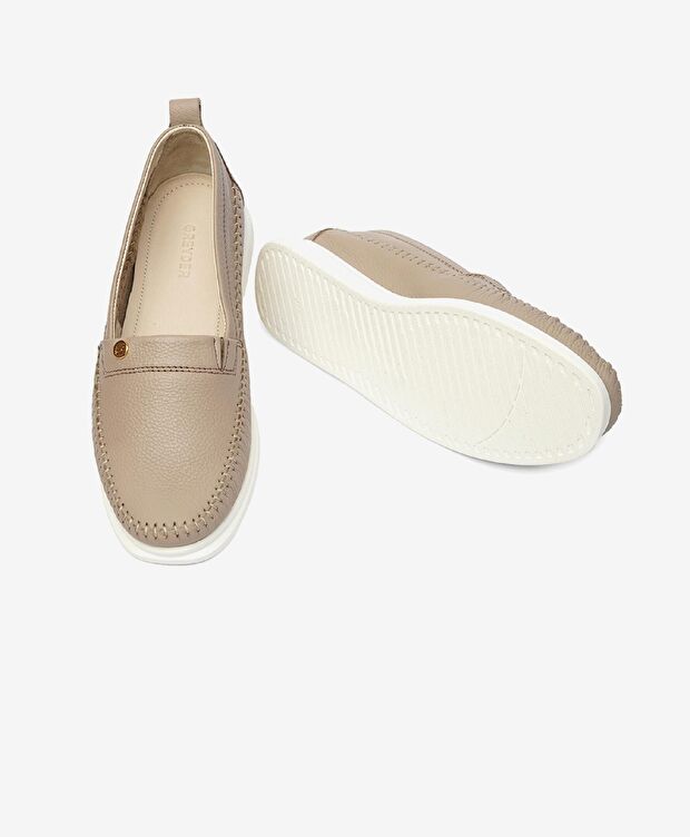 Kadın Vizon Hakiki Deri Casual Ayakkabı - 6