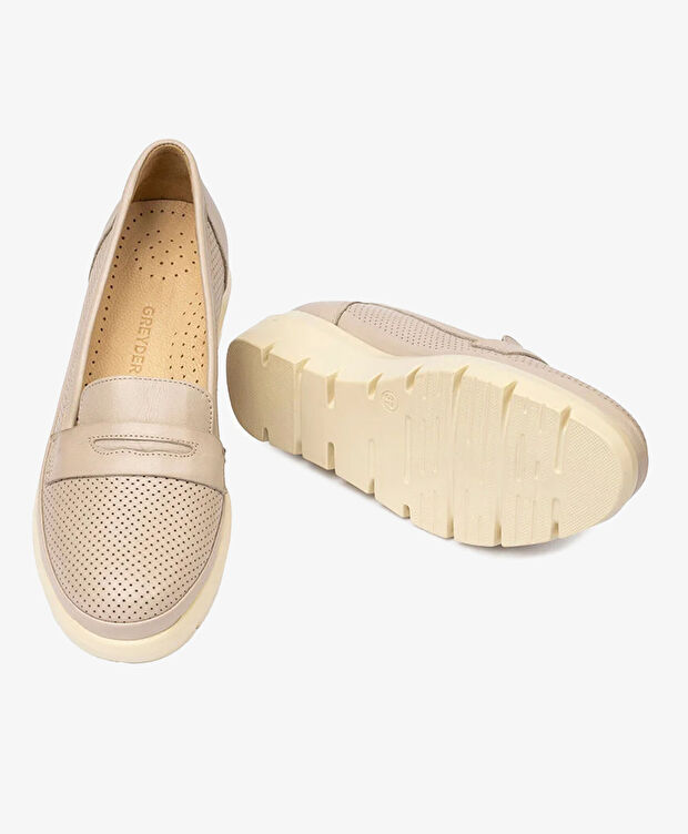 Kadın Vizon Hakiki Deri Casual Ayakkkabı - 6