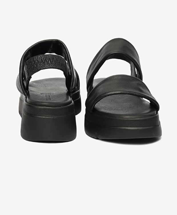 Kadın Siyah Hakiki Deri Sandalet - 7