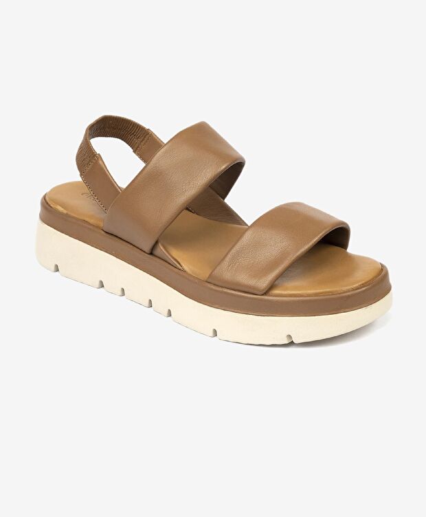 Kadın Taba Hakiki Deri Sandalet - 2