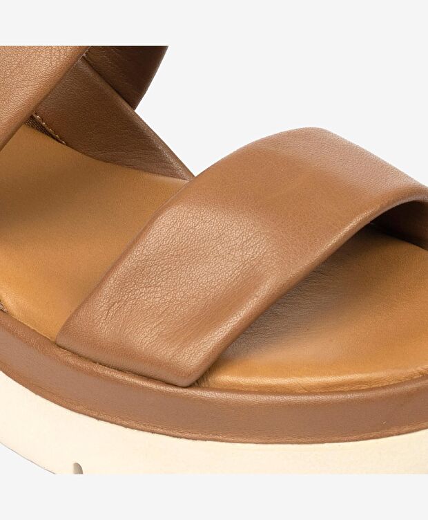 Kadın Taba Hakiki Deri Sandalet - 5