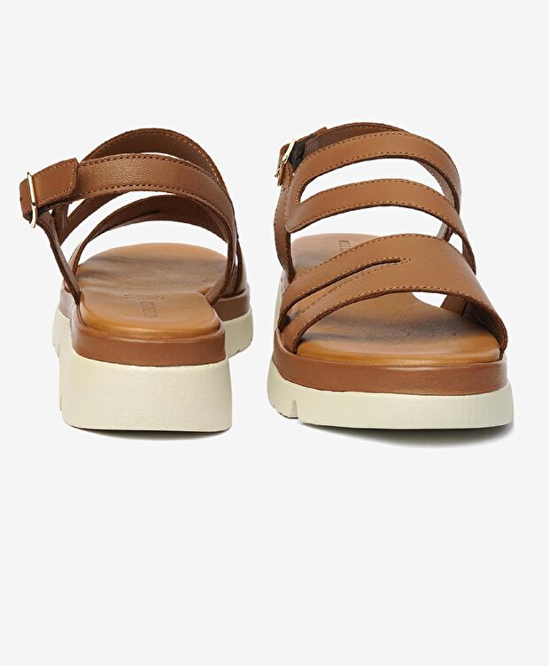 Kadın Taba Hakiki Deri Sandalet - 7