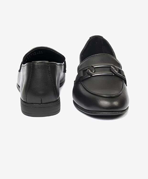 Kadın Siyah Hakiki Deri Casual Ayakkabı - 7