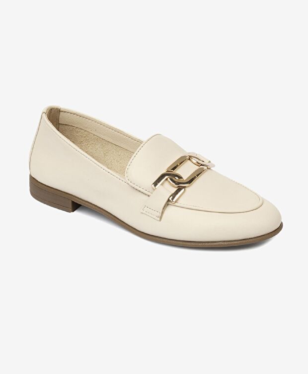 Kadın Bej Hakiki Deri Casual Ayakkabı - 2