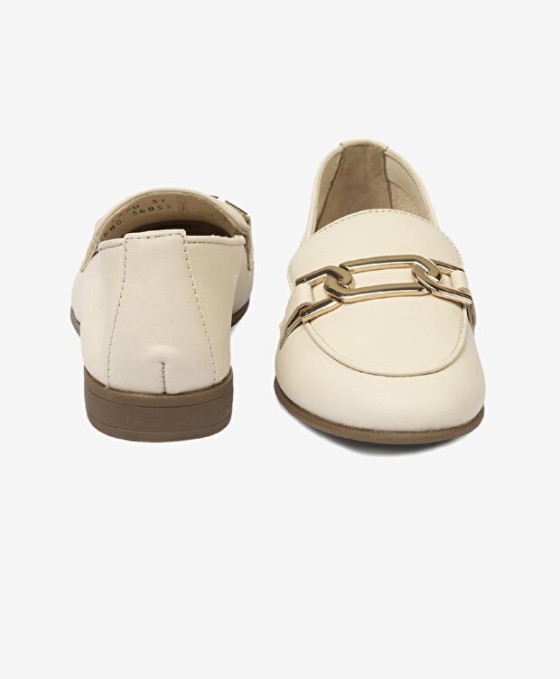 Kadın Bej Hakiki Deri Casual Ayakkabı - 7