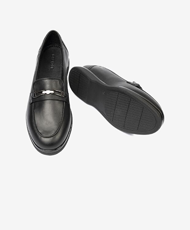 Kadın Siyah Hakiki Deri Casual Ayakkabı - 6