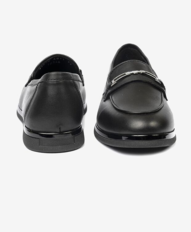 Kadın Siyah Hakiki Deri Casual Ayakkabı - 7