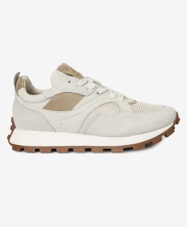 Kadın Beyaz Hakiki Deri Spor Ayakkabı - 1