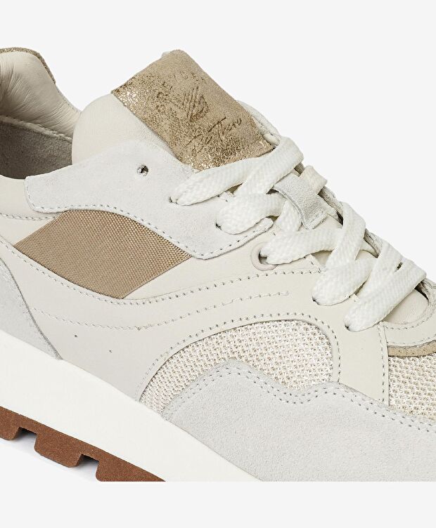 Kadın Beyaz Hakiki Deri Spor Ayakkabı - 5