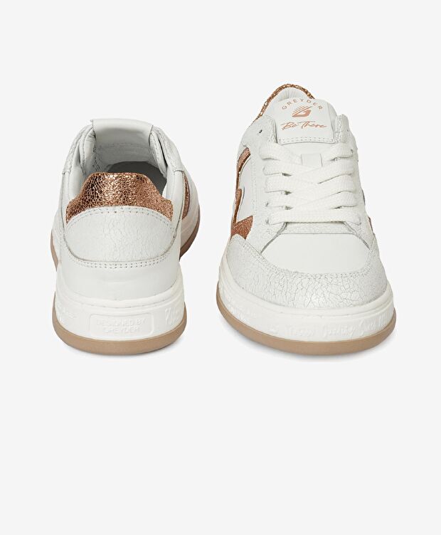 Kadın Beyaz Pembe Hakiki Deri Sneaker Ayakkabı - 7