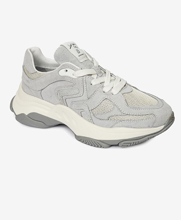 Kadın Gri Hakiki Deri Spor Ayakkabı - 2