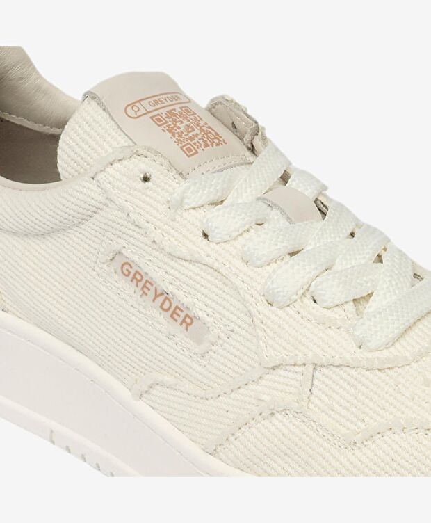 Kadın Ekru Hakiki Deri Sneaker Ayakkabı - 5