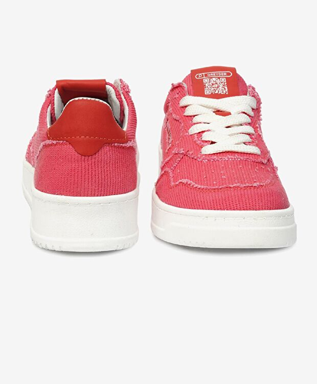 Kadın Nar Çiçeği Hakiki Deri Sneaker Ayakkabı - 7