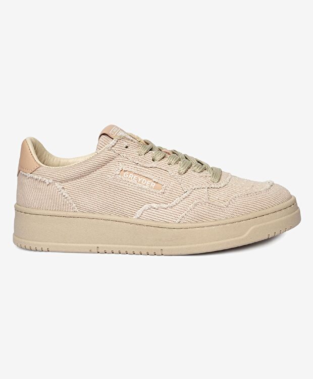 Kadın Krem Hakiki Deri Sneaker Ayakkabı - 1