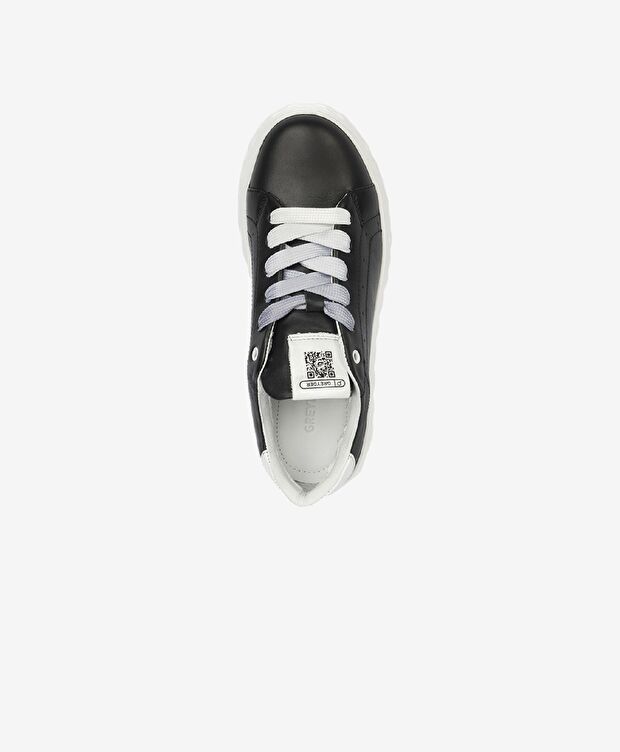Kadın Siyah Hakiki Deri Sneaker Ayakkabı - 4